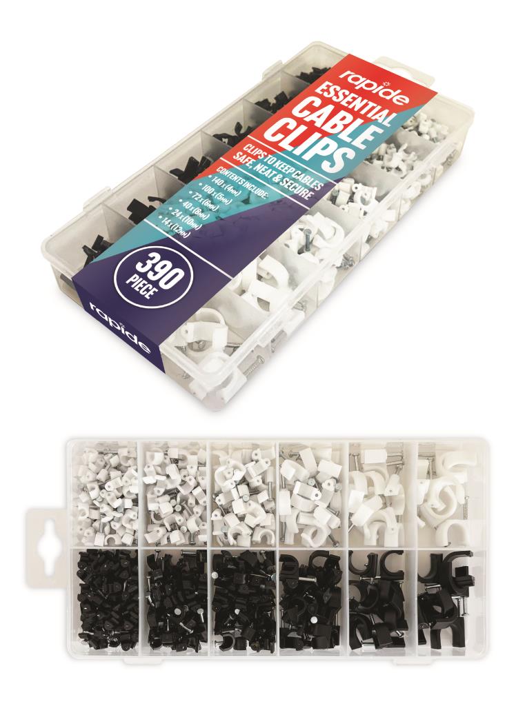 Rapide Essential Cable Clips Kit 390PC