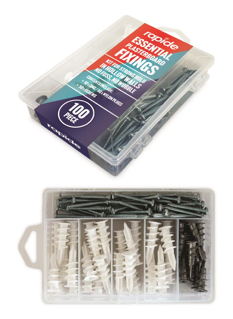 Rapide Essential Plasterboard Fixings Kit 100PC