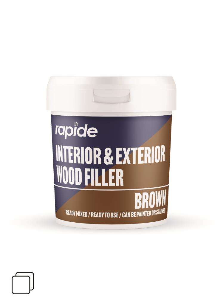 Rapide Interior & Exterior Wood Filler Tub Brown 470G