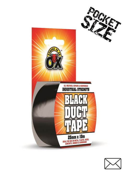 SAAO Duct Tape Black 25MM X 10M