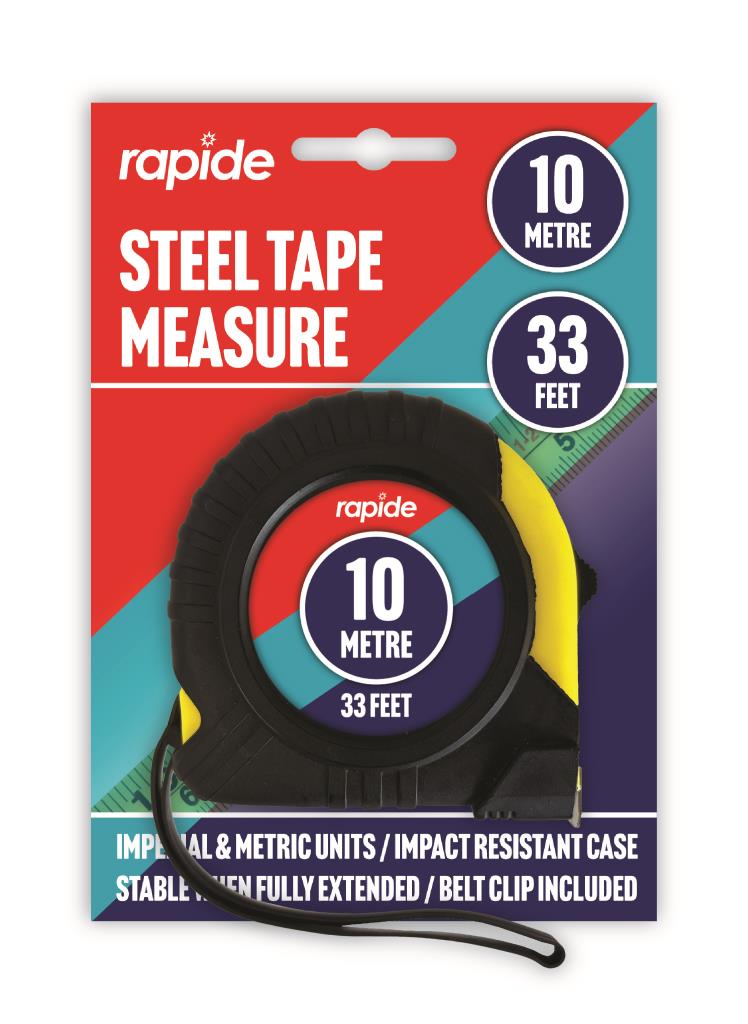 Rapide Steel Tape Measure 10M / 33FT