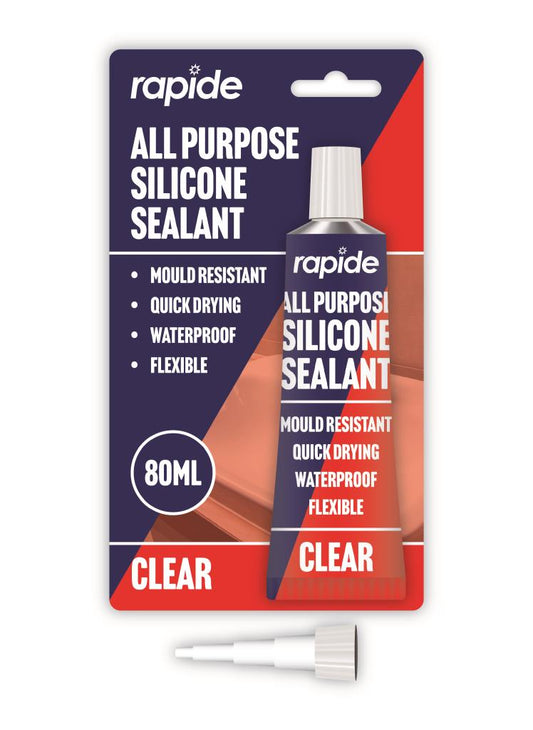 Rapide All Purpose Silicone Sealant Clear 80ML