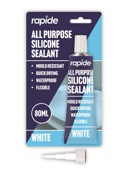 Rapide All Purpose Silicone Sealant White 80ML