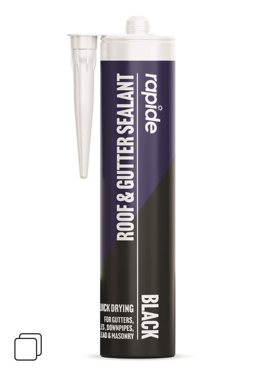 Rapide Roof & Gutter Sealant Cartridge Black 260ML